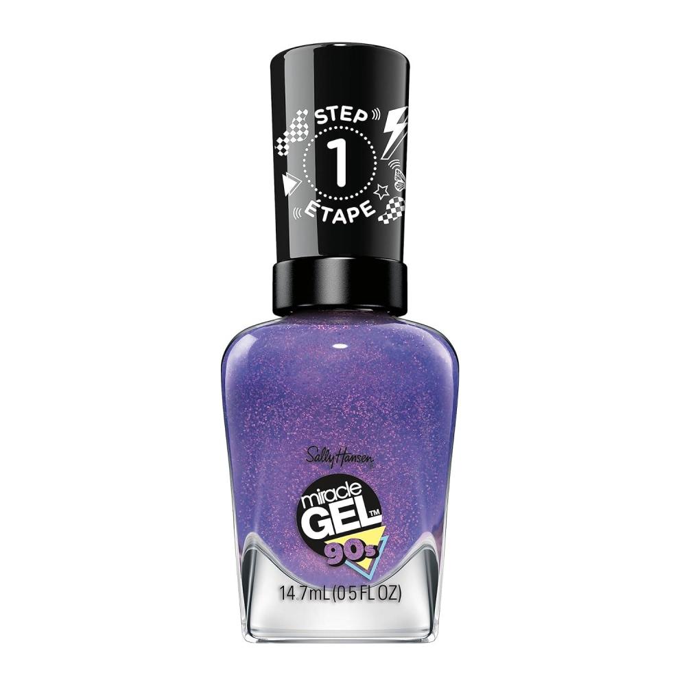 imageSally Hansen Miracle Gel Salon Quality Nail Polish  GelLike Formula TwoStep System No UV Light Needed Long Lasting  Shimmery  532 Affairy To Remember  Purple with hints of Blue Nail Polish888 Frosted Tips