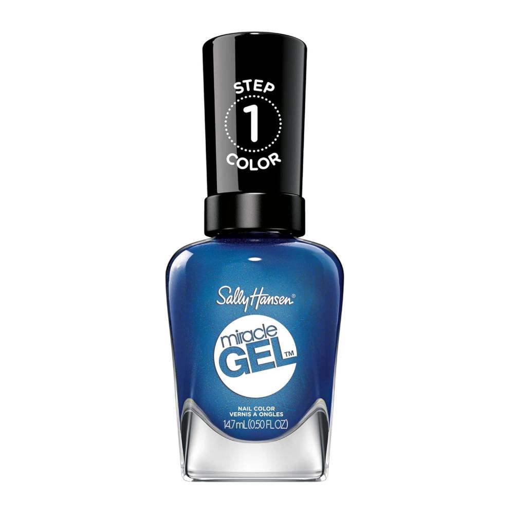 imageSally Hansen Miracle Gel Salon Quality Nail Polish GelLike Formula TwoStep System No UV Light Needed Long Lasting Shimmery 532 Affairy To Remember Purple with hints of Blue Nail Polish646 Blues Cruise