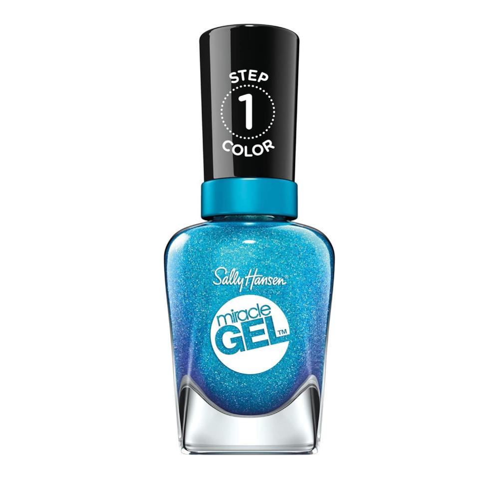 imageSally Hansen Miracle Gel Salon Quality Nail Polish GelLike Formula TwoStep System No UV Light Needed Long Lasting Shimmery 532 Affairy To Remember Purple with hints of Blue Nail Polish649346 Flashionista