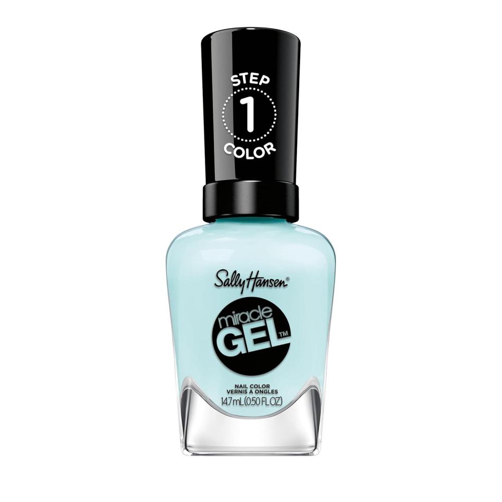 imageSally Hansen Miracle Gel Salon Quality Nail Polish GelLike Formula TwoStep System No UV Light Needed Long Lasting Shimmery 532 Affairy To Remember Purple with hints of Blue Nail Polish668 Grand Cyan