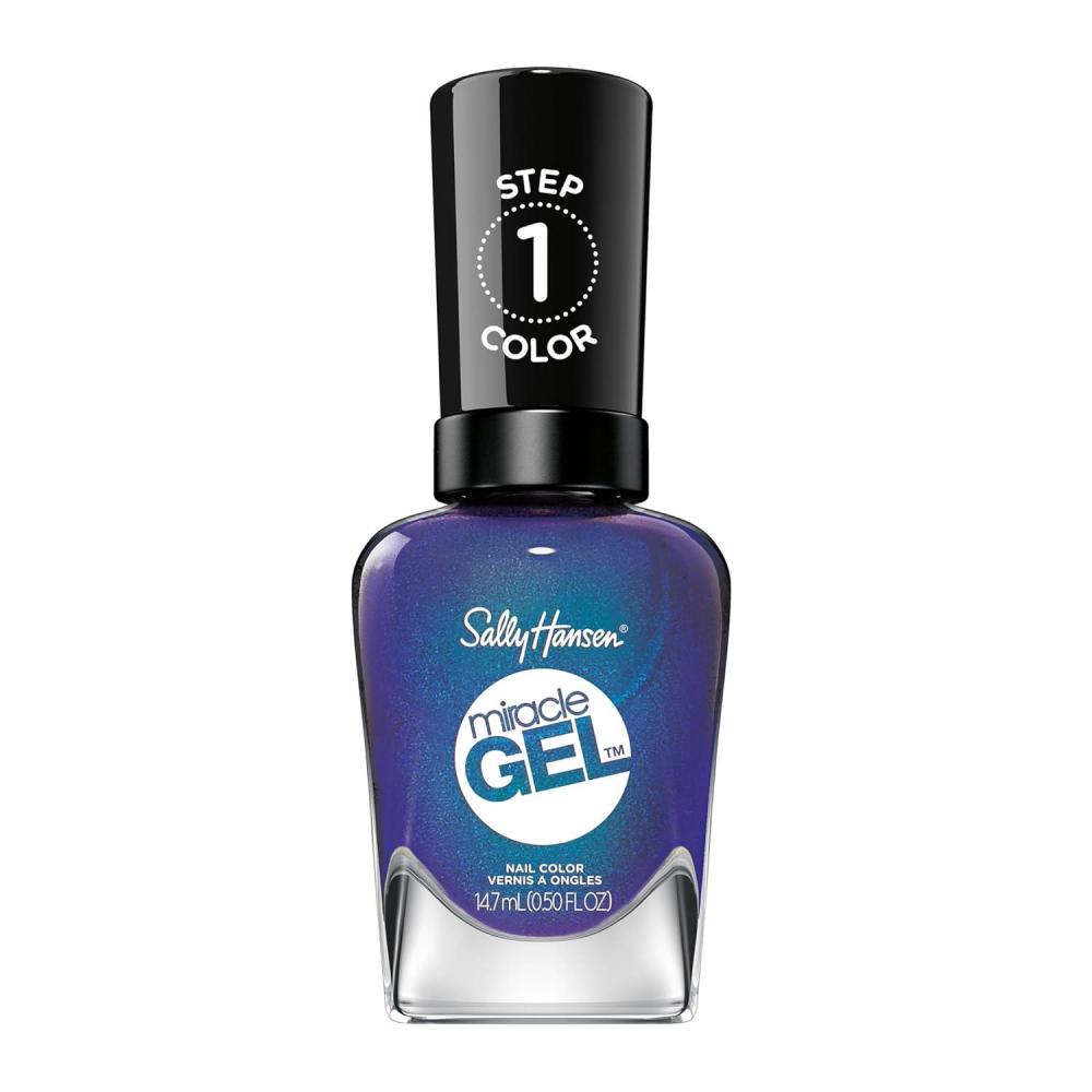 imageSally Hansen Miracle Gel Salon Quality Nail Polish  GelLike Formula TwoStep System No UV Light Needed Long Lasting  Shimmery  532 Affairy To Remember  Purple with hints of Blue Nail Polish573 HypNautical