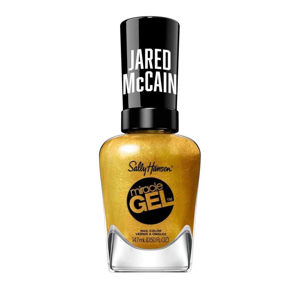 imageSally Hansen Miracle Gel x Jared McCain Net Neutral Long Lasting GelLike Formula No UV Lamp Needed White Nail Polish220 GOAT Gold