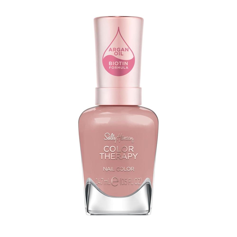 imageSally Hansen Nail Treatment Color Therapy Base Coat  Infused with Argan Oil  Long Lasting Healthy Nails Strengthening ampamp Nourishing199 Eiffel in Love