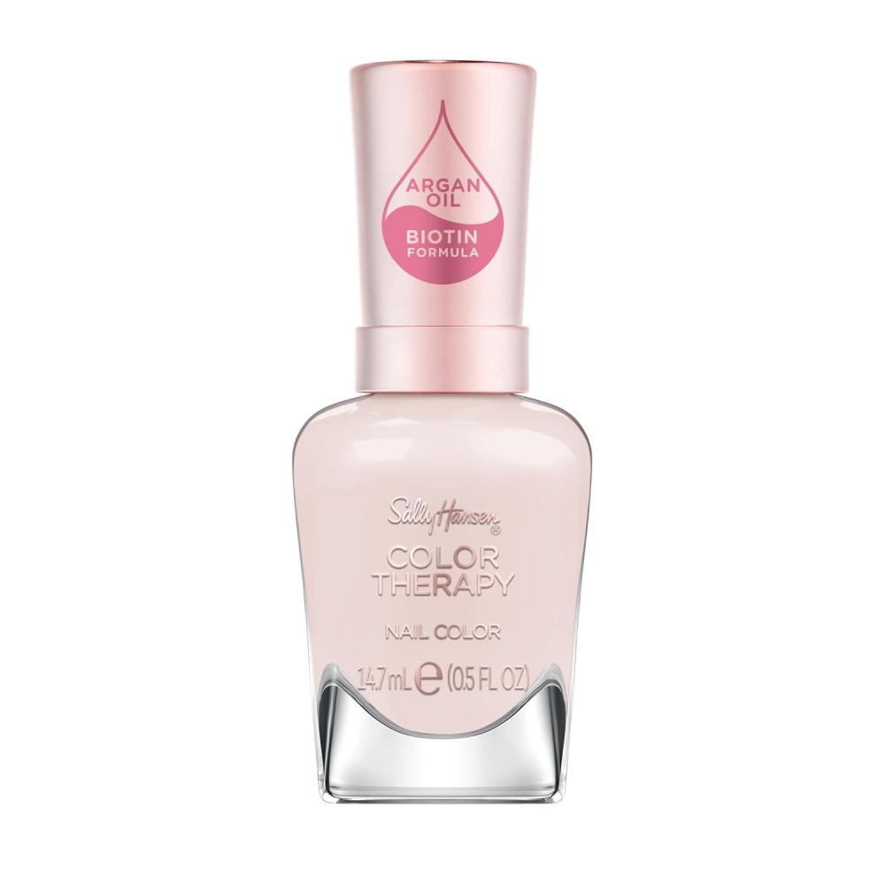 imageSally Hansen Nail Treatment Color Therapy Base Coat  Infused with Argan Oil  Long Lasting Healthy Nails Strengthening ampamp Nourishing539 Bare Kiss