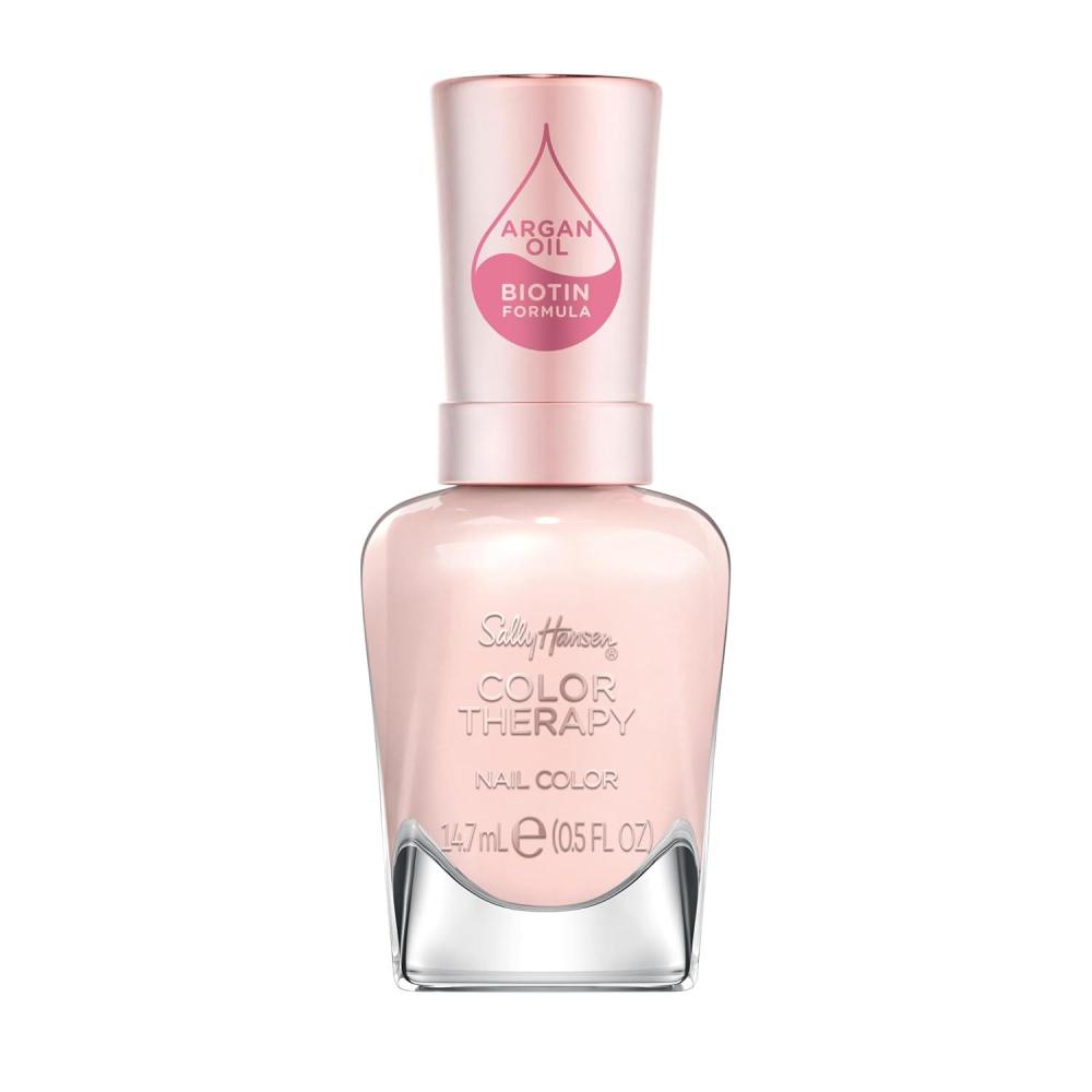 imageSally Hansen Nail Treatment Color Therapy Base Coat  Infused with Argan Oil  Long Lasting Healthy Nails Strengthening ampamp NourishingSheer Nirvana