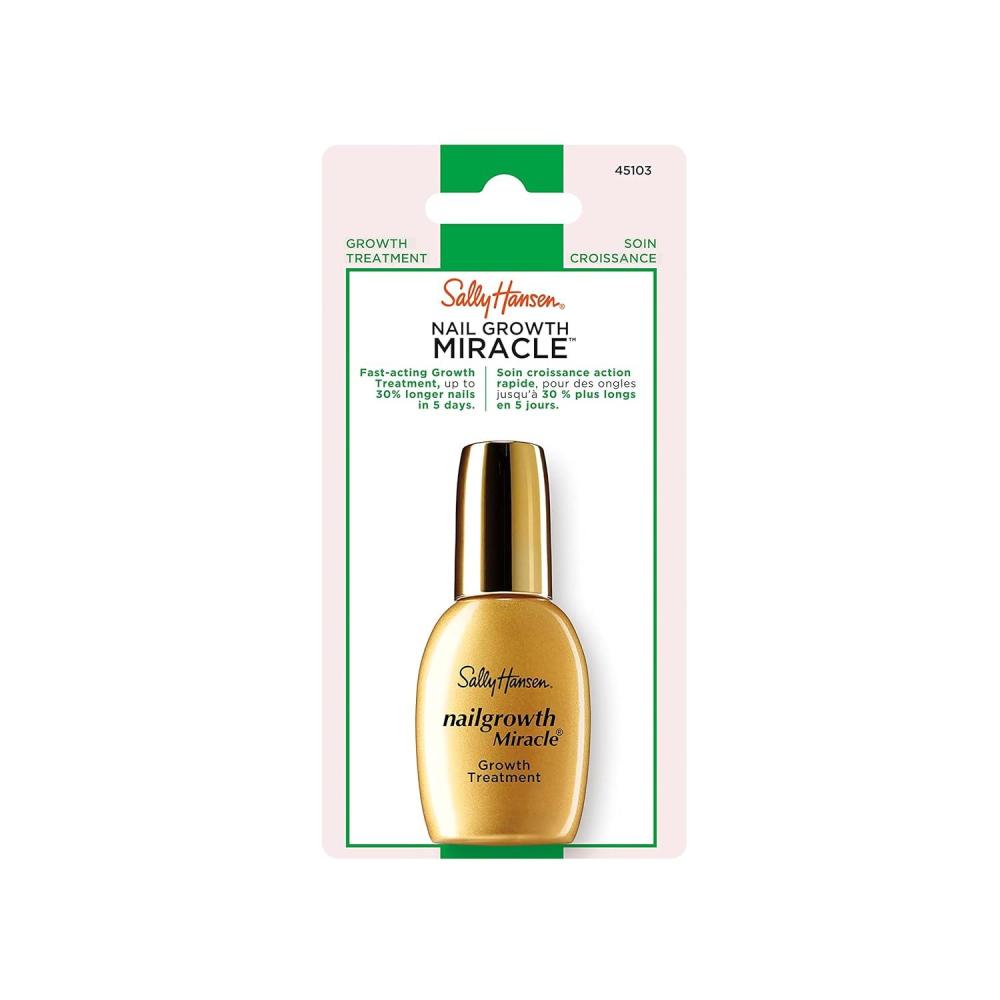 imageSally Hansen Nail Treatment Miracle Cure Nail Strengthener  Infused with MicroMineral Complex Natural Protein ampamp Antioxidants  Restores Weak Damaged NailsNailgrowth Miracle Growth Treatment