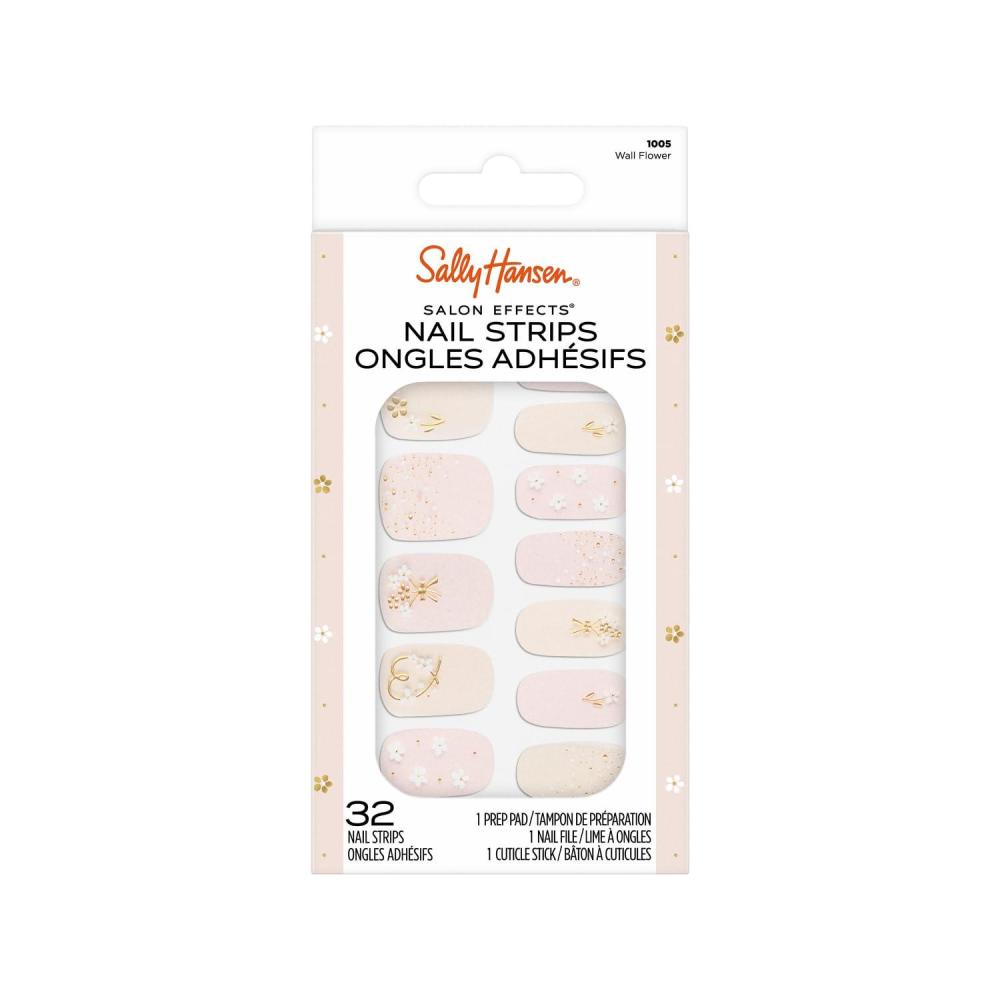 imageSally Hansen Salon Effects Gel Nail Strips Beacon of Taupe  Nude Printed No UVLED Nail Lamps SalonQuality Long Lasting Easy to Apply ampamp Remove  Includes 1 Prep Pad Nail File ampamp Wooden Stick1005 Wall Flower