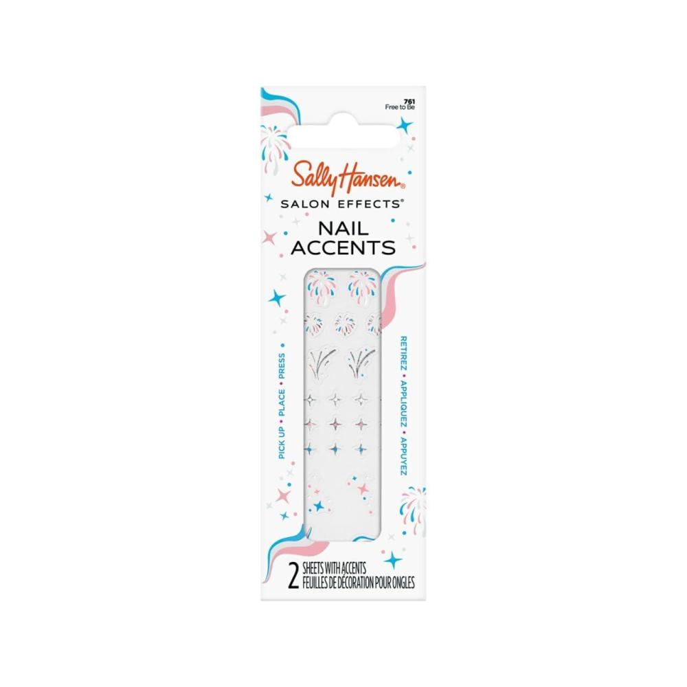 imageSally Hansen Salon Effects Nail Accents  Easy to Use No Commitment Mix and Match Designs  Nail Art Decals for Polish or Bare Nails  Spring It On761 Free to Be