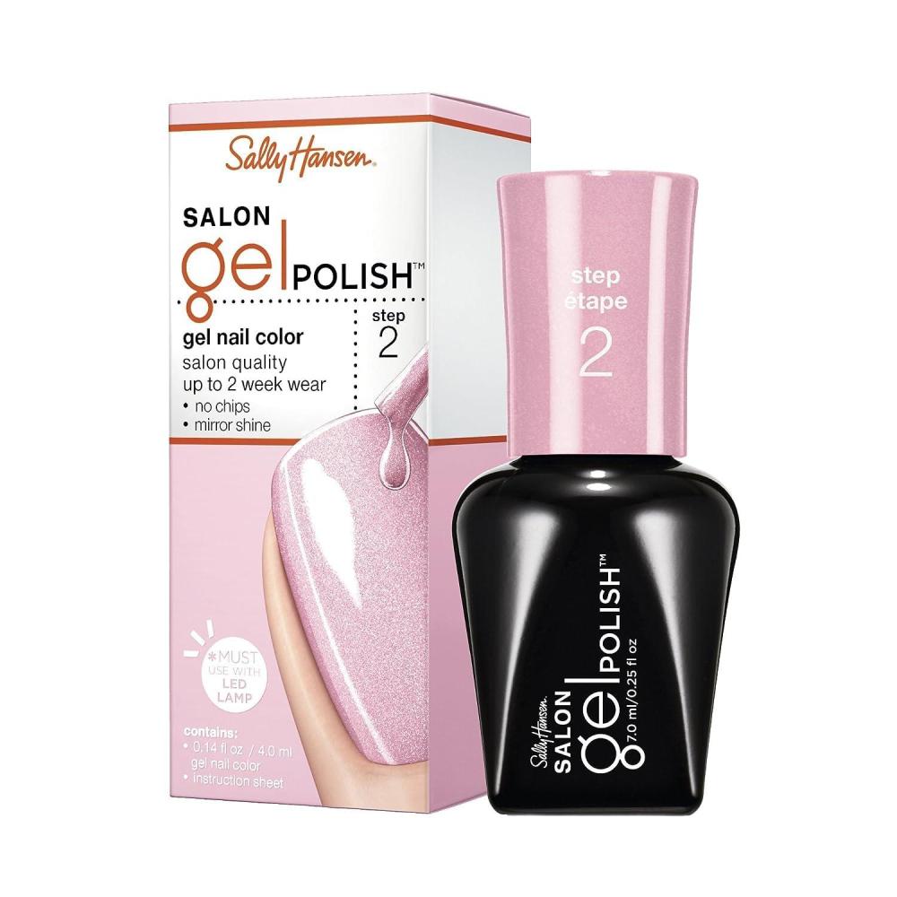 imageSally Hansen Salon Gel Polish Nail Lacquer Pat On The Black 014 Fl Oz902 Rosey Cheeks