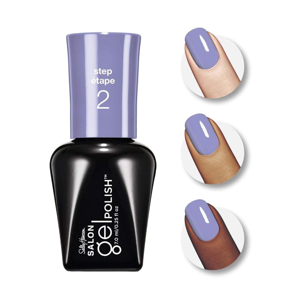 imageSally Hansen Salon Gel Polish Nail Lacquer Pat On The Black 014 Fl Oz904 Purplexed