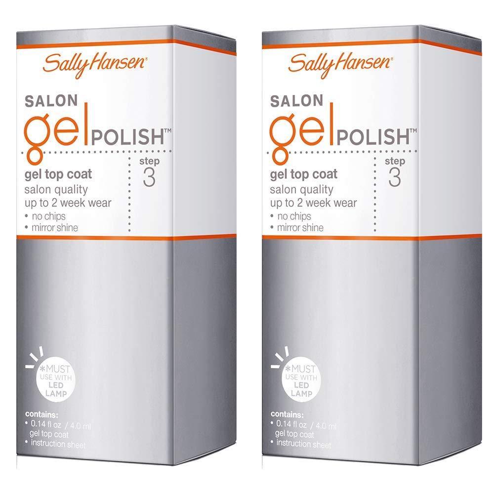 imageSally Hansen Salon Gel Polish Nail Top Coat 014 Fl Oz Pack of 2