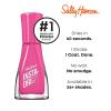 Sally Hansen Insta-Dri Crystal Nail Polish | Quick Dry, Long Lasting, Streak-Free Shine | Opaque, Shimmery | 118 Quartz Queen | Holographic Baby Pink Nail Color(281 Beet-ing Heart)