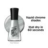 Sally Hansen Insta-Dri Nail Polish Chrome Top Coat | Quick Dry, Long Lasting, Streak-Free Shine, Opaque | Polar Platinum | Metallic Silver Nail Polish(125 Polar Platinum)
