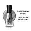 Sally Hansen Insta-Dri Nail Polish Chrome Top Coat | Quick Dry, Long Lasting, Streak-Free Shine, Opaque | Polar Platinum | Metallic Silver Nail Polish(126 Steel the Show)