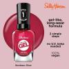 Sally Hansen Miracle Gel Salon Quality Nail Polish | Gel-Like Formula, Two-Step System, No UV Light Needed, Long Lasting | Opaque, Glossy | 449 Rhapsody Red | Classic Red Nail Color(555 Bordeaux Glow)