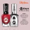 Sally Hansen Miracle Gel Salon Quality Nail Polish | Gel-Like Formula, Two-Step System, No UV Light Needed, Long Lasting | Opaque, Glossy | 449 Rhapsody Red | Classic Red Nail Color(474 Can’t Beet Royalty)