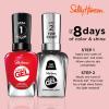 Sally Hansen Miracle Gel Salon Quality Nail Polish | Gel-Like Formula, Two-Step System, No UV Light Needed, Long Lasting | Opaque, Glossy | 449 Rhapsody Red | Classic Red Nail Color(Red Eye)