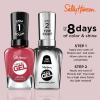 Sally Hansen Miracle Gel Salon Quality Nail Polish | Gel-Like Formula, Two-Step System, No UV Light Needed, Long Lasting | Opaque, Glossy | 449 Rhapsody Red | Classic Red Nail Color(Proper P-rose)