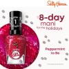 Sally Hansen Miracle Gel Salon Quality Nail Polish | Gel-Like Formula, Two-Step System, No UV Light Needed, Long Lasting | Opaque, Glossy | 449 Rhapsody Red | Classic Red Nail Color(912 Peppermint to Be)