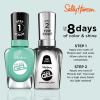 Sally Hansen Miracle Gel Salon Quality Nail Polish | Gel-Like Formula, Two-Step System, No UV Light Needed, Long Lasting | Opaque, Glossy | 676 Jealous Boyfriend | Dark Green Nail Polish(754 Prince Char-Mint)