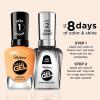 Sally Hansen Miracle Gel Salon Quality Nail Polish | Gel-Like Formula, Two-Step System, No UV Light Needed, Long Lasting | Opaque, Shimmery | 382 Sundown Socialite | Brown Orange Nail Color(385 On the Horizon)