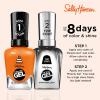 Sally Hansen Miracle Gel Salon Quality Nail Polish | Gel-Like Formula, Two-Step System, No UV Light Needed, Long Lasting | Opaque, Shimmery | 382 Sundown Socialite | Brown Orange Nail Color(386 Gelebrate)
