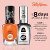 Sally Hansen Miracle Gel Salon Quality Nail Polish | Gel-Like Formula, Two-Step System, No UV Light Needed, Long Lasting | Opaque, Shimmery | 382 Sundown Socialite | Brown Orange Nail Color(922 Colour Instinct)