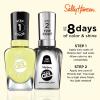 Sally Hansen Miracle Gel Salon Quality Nail Polish | Gel-Like Formula, Two-Step System, No UV Light Needed, Long Lasting | Opaque, Shimmery | 382 Sundown Socialite | Brown Orange Nail Color(55 Lemon-chillo (Neon))