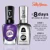 Sally Hansen Miracle Gel Salon Quality Nail Polish | Gel-Like Formula, Two-Step System, No UV Light Needed, Long Lasting | Opaque, Shimmery | 529 Hunger Flames | Purple Nail Color(579/570 Purplexed)