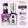 Sally Hansen Miracle Gel Salon Quality Nail Polish | Gel-Like Formula, Two-Step System, No UV Light Needed, Long Lasting | Opaque, Shimmery | 529 Hunger Flames | Purple Nail Color(931 Say It 3 Times)
