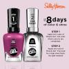 Sally Hansen Miracle Gel Salon Quality Nail Polish | Gel-Like Formula, Two-Step System, No UV Light Needed, Long Lasting | Opaque, Shimmery | 529 Hunger Flames | Purple Nail Color(Brewberry)
