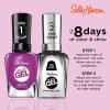 Sally Hansen Miracle Gel Salon Quality Nail Polish | Gel-Like Formula, Two-Step System, No UV Light Needed, Long Lasting | Opaque, Shimmery | 529 Hunger Flames | Purple Nail Color(529 Hunger Flames)