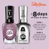 Sally Hansen Miracle Gel Salon Quality Nail Polish | Gel-Like Formula, Two-Step System, No UV Light Needed, Long Lasting | Opaque, Shimmery | 529 Hunger Flames | Purple Nail Color(564 Metro Midnight)