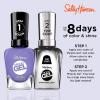 Sally Hansen Miracle Gel Salon Quality Nail Polish | Gel-Like Formula, Two-Step System, No UV Light Needed, Long Lasting | Opaque, Shimmery | 529 Hunger Flames | Purple Nail Color(607 Knowledge is Flower)