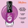 Sally Hansen Miracle Gel Salon Quality Nail Polish | Gel-Like Formula, Two-Step System, No UV Light Needed, Long Lasting | Opaque, Shimmery | 529 Hunger Flames | Purple Nail Color(529 Hunger Flames)