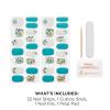 Sally Hansen Salon Effects Gel Nail Strips, Beacon of Taupe – Nude, Printed, No UV/LED Nail Lamps, Salon-Quality, Long Lasting, Easy to Apply & Remove – Includes 1 Prep Pad, Nail File & Wooden Stick(2000 Into the Blue)