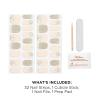 Sally Hansen Salon Effects Gel Nail Strips, Beacon of Taupe – Nude, Printed, No UV/LED Nail Lamps, Salon-Quality, Long Lasting, Easy to Apply & Remove – Includes 1 Prep Pad, Nail File & Wooden Stick(Beacon of Taupe)