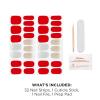 Sally Hansen Salon Effects Gel Nail Strips, Beacon of Taupe – Nude, Printed, No UV/LED Nail Lamps, Salon-Quality, Long Lasting, Easy to Apply & Remove – Includes 1 Prep Pad, Nail File & Wooden Stick(1065 A-list Ruby)