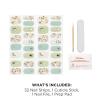 Sally Hansen Salon Effects Gel Nail Strips, Beacon of Taupe – Nude, Printed, No UV/LED Nail Lamps, Salon-Quality, Long Lasting, Easy to Apply & Remove – Includes 1 Prep Pad, Nail File & Wooden Stick(1055 Sage in Stone)