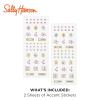 Sally Hansen Salon Effects Nail Accents, Bubbly & Pearls, Nail Art Decals, Easy to Use, No Commitment, Use On Nail Polish or Bare Nails, Mix and Match Styles(104 Princess Cut)