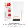 Sally Hansen Salon Effects Perfect Manicure Press-On Nails | Oval Shape | Easy to Apply, Non-Damaging | 24 Nails, Adhesive Tabs, File & Alcohol Pad Included | Pride – A Thing Called Love(Santa Sweetie)