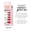 Sally Hansen Salon Effects Perfect Press-On Nails | Sq-oval Shape | Easy to Apply, Non-Damaging | 30 Nails, Nail Glue, Adhesive Tabs, File | Miss Bliss(Almond Nails – ASAP Apple)