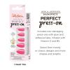 Sally Hansen Salon Effects Perfect Press-On Nails | Sq-oval Shape | Easy to Apply, Non-Damaging | 30 Nails, Nail Glue, Adhesive Tabs, File | Miss Bliss(Almond Nails – I Heart You)