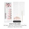 Sally Hansen Salon Effects Perfect Press-On Nails | Sq-oval Shape | Easy to Apply, Non-Damaging | 30 Nails, Nail Glue, Adhesive Tabs, File | Miss Bliss(Oval Nails – Swoop There It Is)