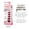 Sally Hansen Salon Effects Perfect Press-On Nails | Sq-oval Shape | Easy to Apply, Non-Damaging | 30 Nails, Nail Glue, Adhesive Tabs, File | Miss Bliss(Square Nails – Infra-Red)