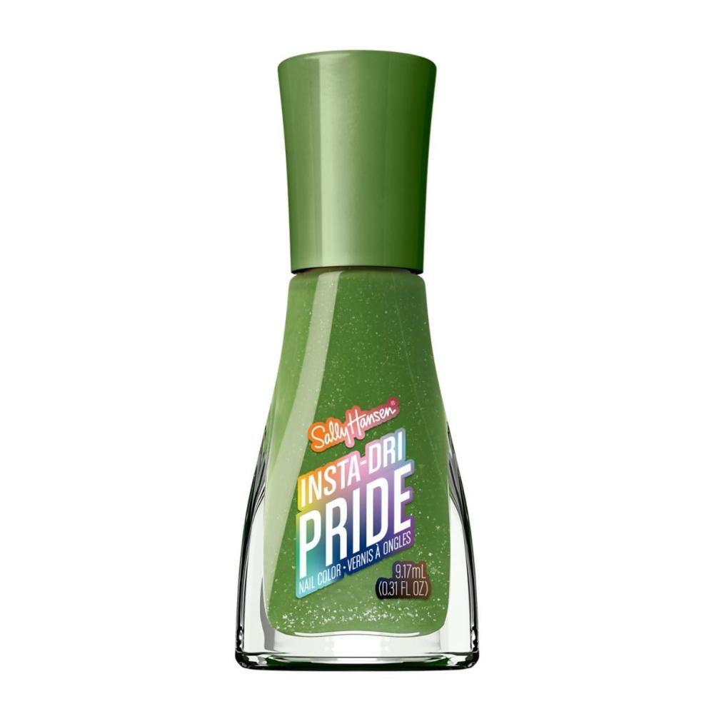 imageSally Hansen InstaDri HoloGlow Nail Polish  Quick Dry Long Lasting StreakFree Shine  SemiOpaque Shimmery  104 All That Shimmers  Holographic Green Nail Color772 Thorn This Way