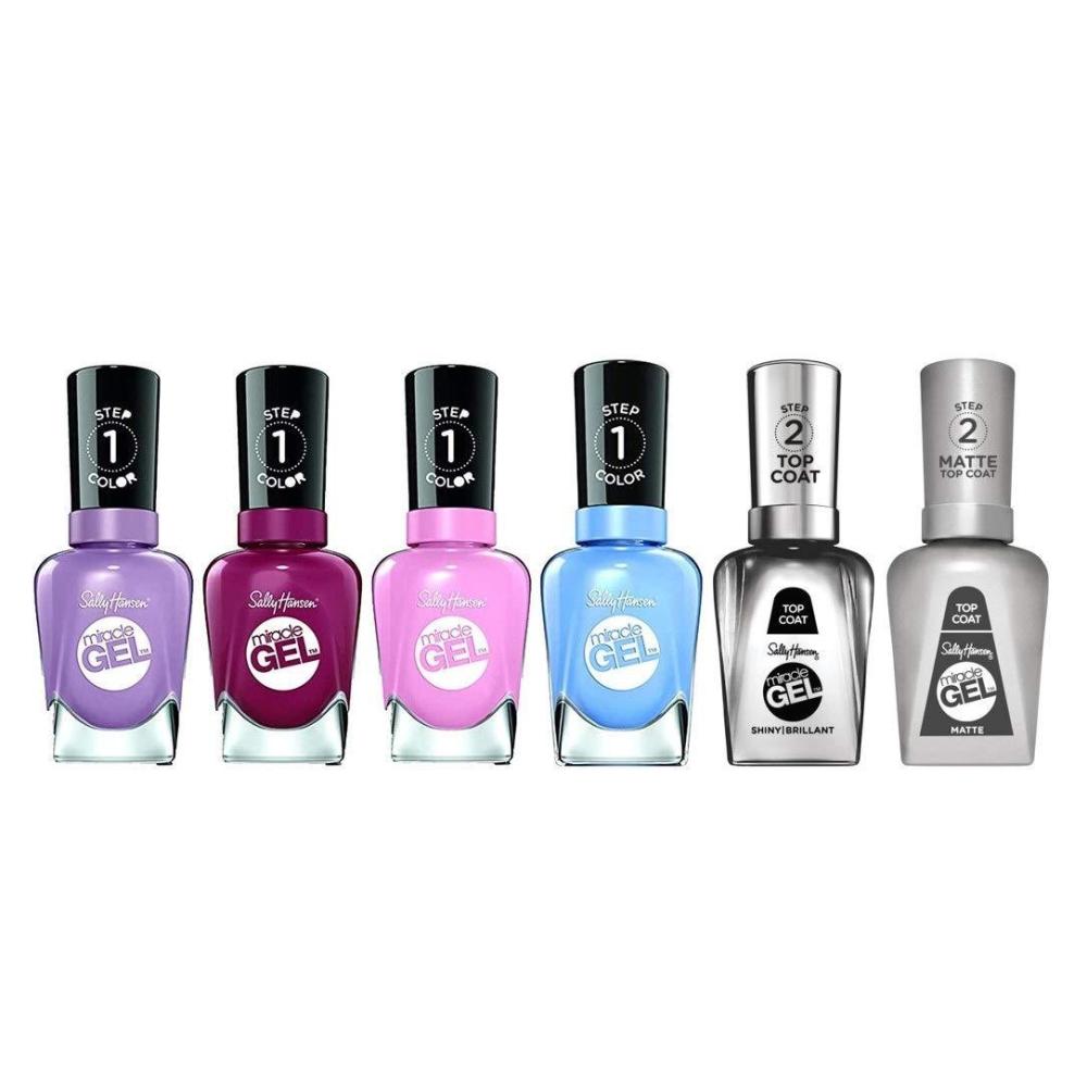 imageSally Hansen Miracle Gel Nail Polish Spring Bundle Shiny Top Coat Matte Top Coat Pinky Promise Beet Pray Love Street Floor Sugar Fix402 Spring Bundle Shiny Top Coat  Matte Top Coat  Pinky Promise  Beet Pray Love  Street Floor  Sugar Fix