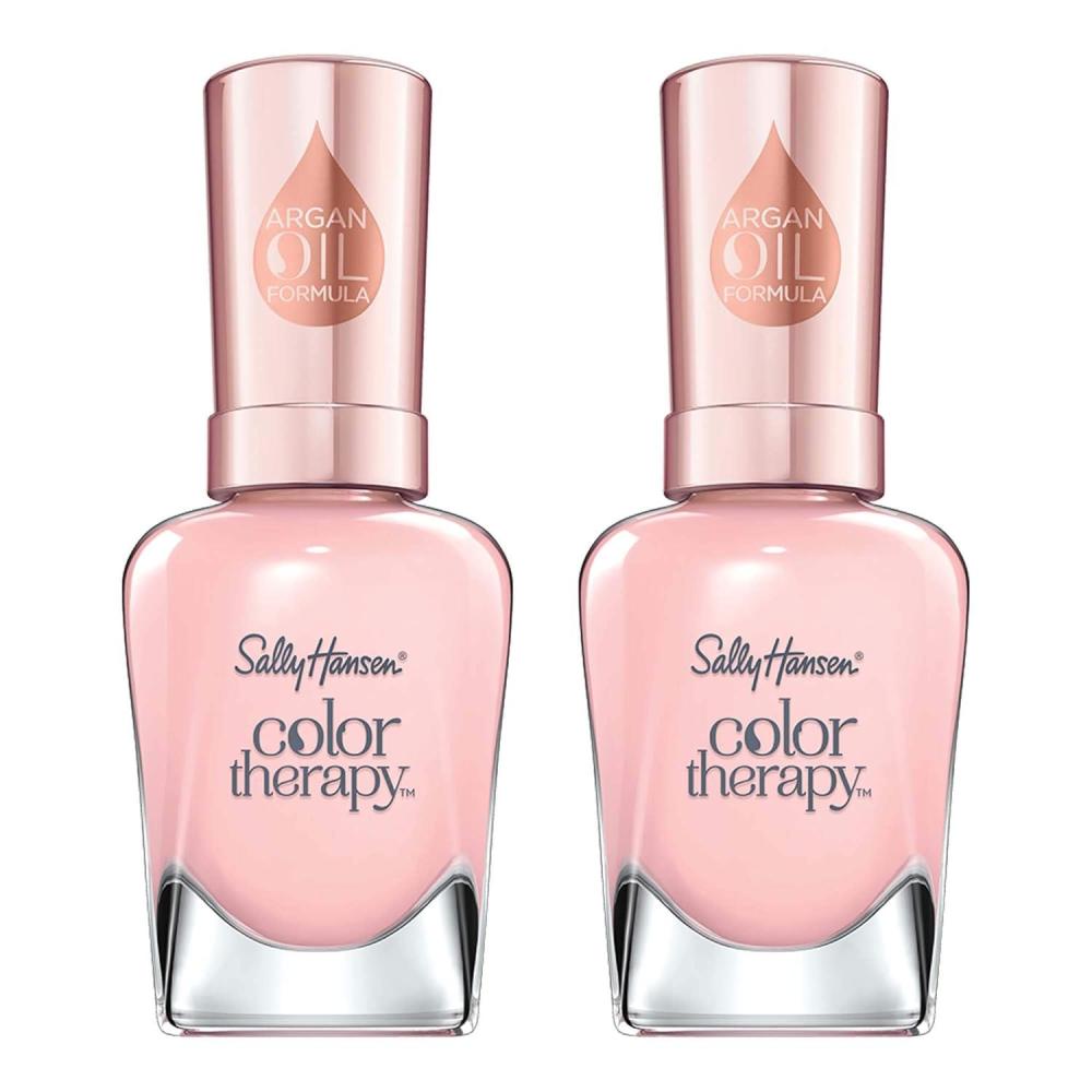 imageSally Hansen Color Therapy Nail Polish Rosy Quartz 05 Ounce Longlasting Nail Polish With Gel Shine and Nourishing Care Pack of 2