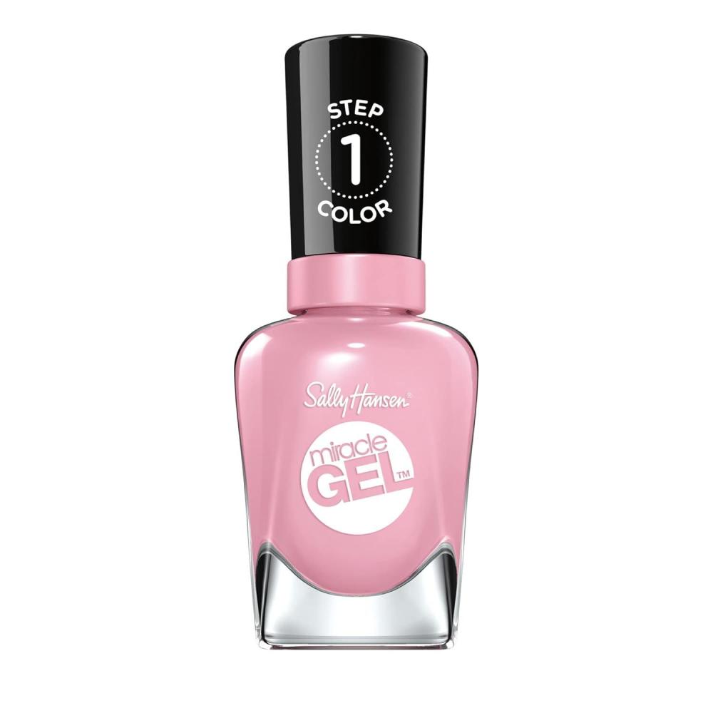 imageSally Hansen Miracle Gel Pinky Promise Long Lasting GelLike Formula No UV Lamp Needed Pink Nail Polish