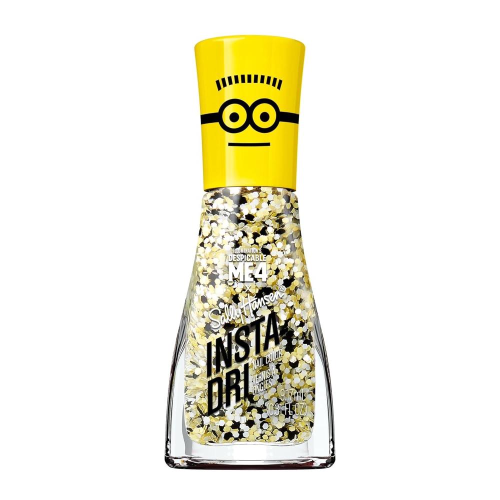 imageSally Hansen InstaDri Despicable Me Nail Polish  Quick Dry Long Lasting StreakFree Shine  Opaque Glittery  771 Gogglicious  Gold Yellow Nail Color